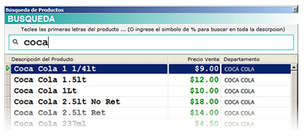 Busqueda de productos