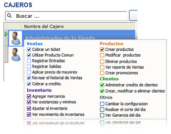 Cajeros y permisos