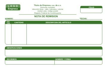 Notas de Remisión